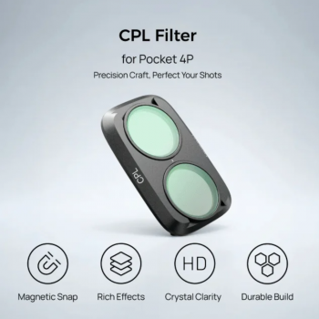 TELESIN Lens Camera Filter CPL Magnetic DJI Osmo Pocket 4 Pro - S5-FLT-87-TDJ