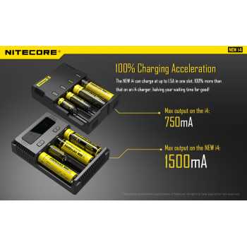 Gambar produk Nitecore Intellicharger Universal Battery Charger 4 Slot for Li-ion - NEW i4 - 2
