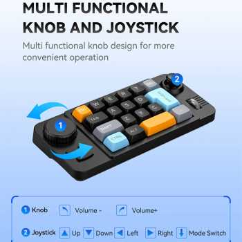 Gambar produk JO Macro Keyboard Macropad Program RGB 19 Key Wired Type C Mechanical - K811 - 2
