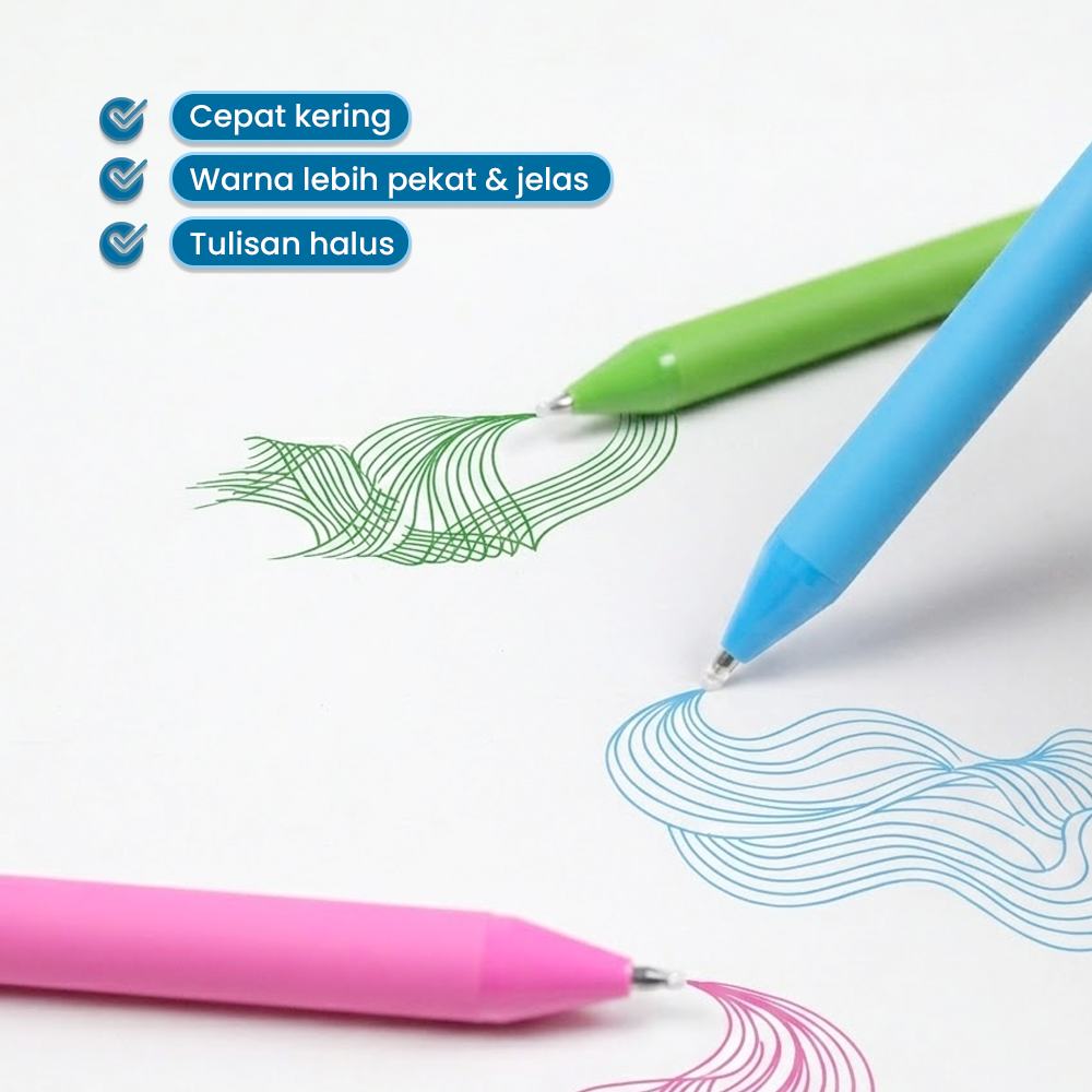 Kaco PURE Candy Gel Pen Pena Pulpen Bolpoin 0.5mm 10PCS - K1015 (Colorful Ink) Gambar produk Kaco PURE Candy Gel Pen Pena Pulpen Bolpoin 0.5mm 10PCS - K1015 (Colorful Ink) - 2