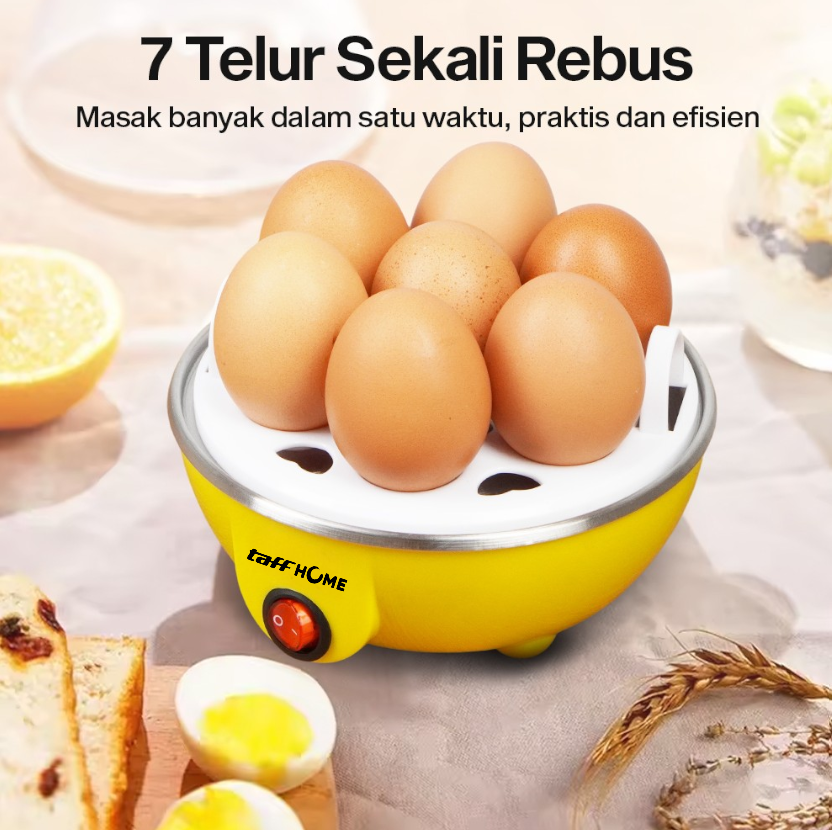 Gambar produk TaffHOME Alat Rebus Telur Listrik 7 Slot Mini Electric Egg Cooker 350W - YS-203 - 1