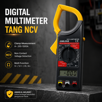 Gambar produk JUNEJOUR Digital Multimeter Tang Ampere Voltage NCV Tester Clamp - DT266