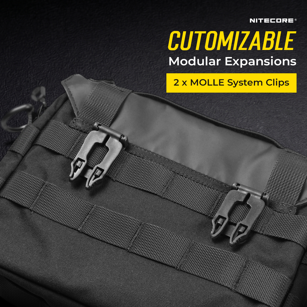 NITECORE Tas Sling Bag Tactical Modular Lightweight 500D Nylon 2L - SLB05 Gambar produk NITECORE Tas Sling Bag Tactical Modular Lightweight 500D Nylon 2L - SLB05 - 4