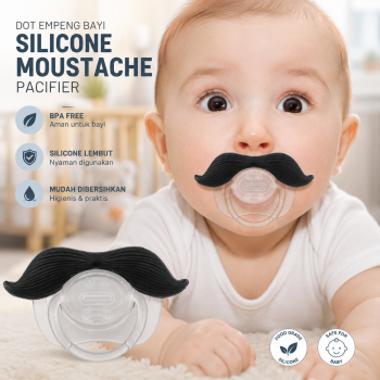 Gambar produk Dot Empeng Bayi Silicone Baby Pacifier Moustache Kumis