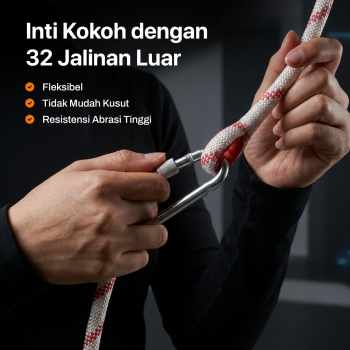 Gambar produk Tali Paracord Tenda Outdoor Rope Steel Buckle 12mm 20M - SC12 - 1