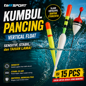 TaffSPORT Kumbul Pancing Vertical Fishing Floats Bait 15 PCS - P0015