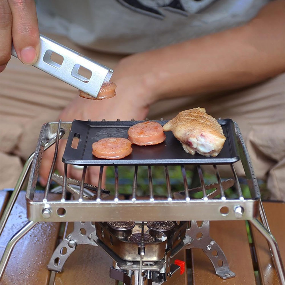 Ysv Pan Grill BBQ Anti Lengket Portable Outdoor Camping Nesting Iron Gambar produk Ysv Pan Grill BBQ Anti Lengket Portable Outdoor Camping Nesting Iron - 4