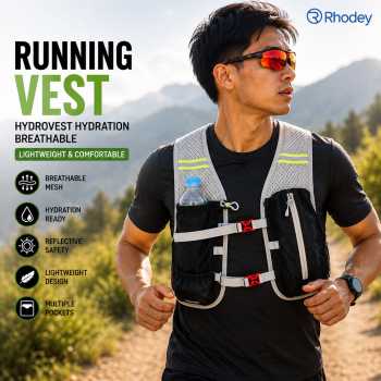 Rhodey Running Vest Hydrovest Hydration Breathable Rompi Lari Outdoor - WP500