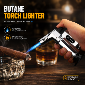 Firetric Korek Api Mini Gas Butane Turbo Torch Jet 3 Windproof - PE-979