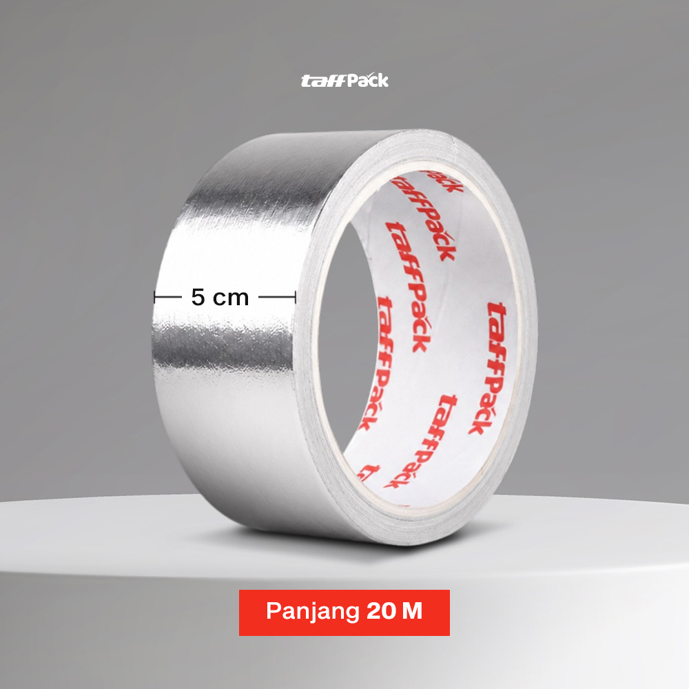 Gambar produk TaffPACK Lakban Aluminium Foil Tape Tahan Panas Anti Bocor 0.06mm 5cmx20M - INU161 - 7