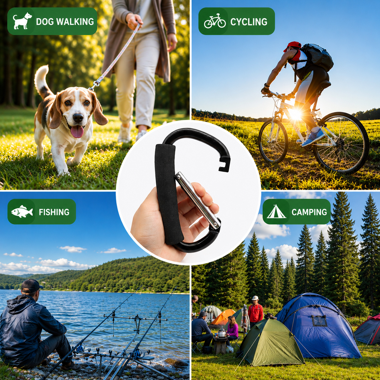 Gambar produk SNO Karabiner Carabiner Snap Hook Gantungan Outdoor Aluminium - 699 - 5