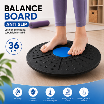 Gambar produk Cloisonne Balance Board Yoga Fitness Wobble Disc Core Anti Slip - WG-10