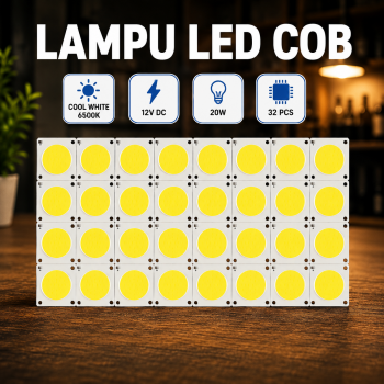 Cobrite Chip LED Lampu COB Floodlight Spotlight Cool White 20W 32 PCS - COB2828-DC12-20