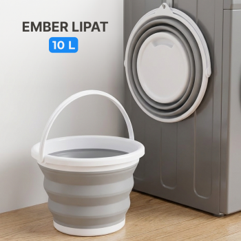 Gambar produk DORABI Ember Lipat Silikon Plastik Foldable Collapsible Water Bucket 10L - DB15