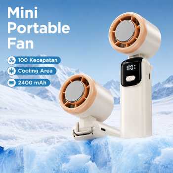 GRE Kipas Angin Portable Genggam 100 Speed Mini Cooling Fan 2400mAh - S17