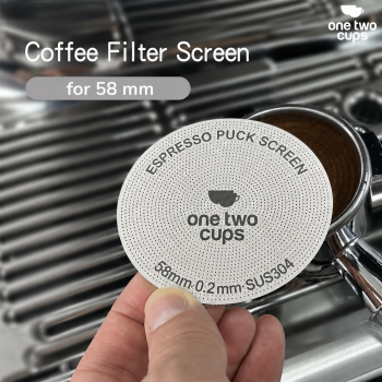 One Two Cups Puck Screen Portafilter Espresso 150 Micron 58mm 0.2mm - KH2