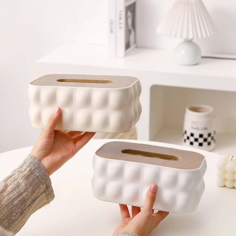 Gambar produk TaffHOME Kotak Tisu Kayu Multifungsi Wooden Tissue Box 22x14x9.1cm - ZJ80 - 4