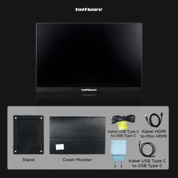 Gambar produk Taffware Portable Monitor 16 Inch IPS QHD 2.5K 60Hz Type C Mini HDMI - 1600XTS - 8