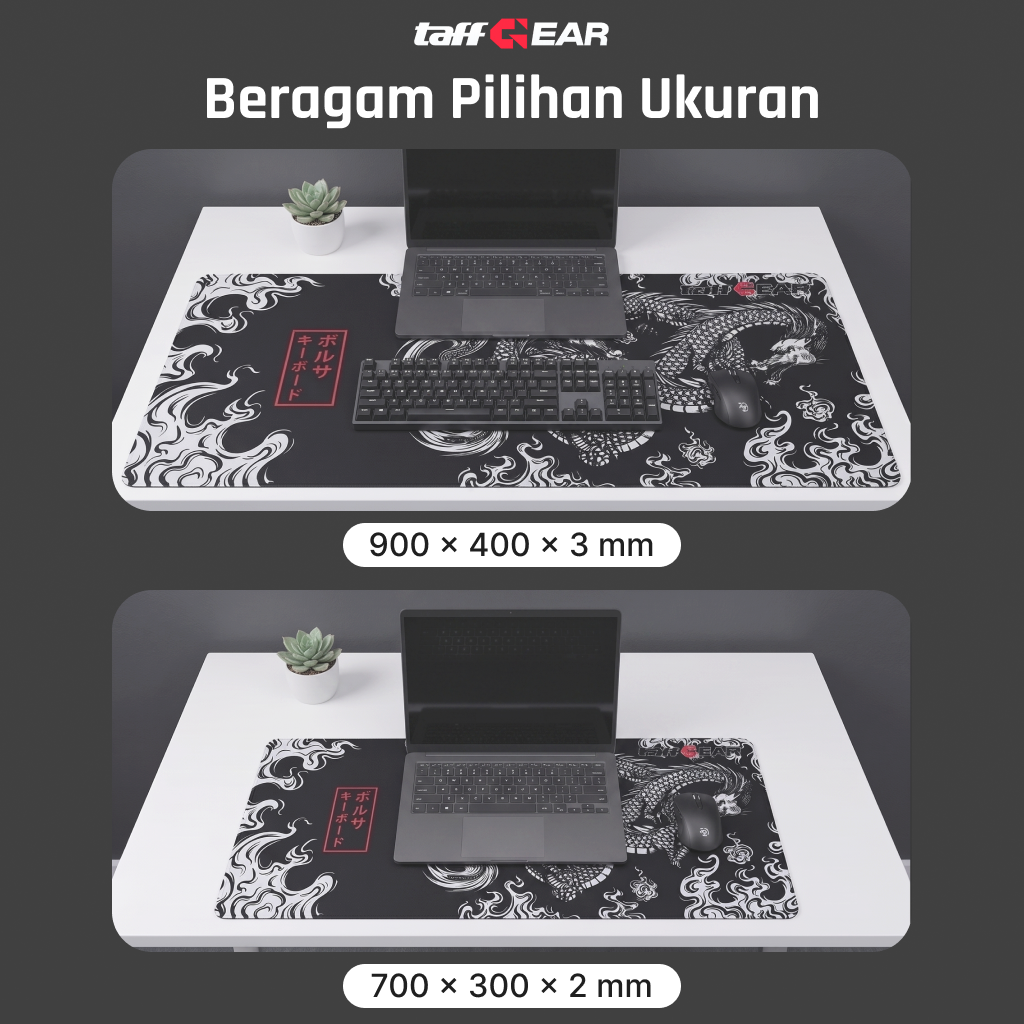 Gambar produk TaffGEAR Mouse Pad Gaming Japanese Dragon Desk Mat 900x400x3mm - M34 - 8