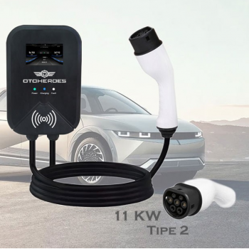 Gambar produk OTOHEROES Charger Mobil Listrik EV Swipe Card Type2 Female AC Charging 16A 11kW 3 Phase - PG01 - 1
