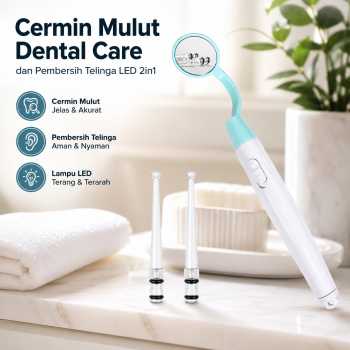 YUI Cermin Mulut Dental Care dan Pembersih Telinga LED 2in1 Anti Fog - MU21
