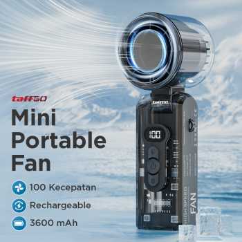 TaffGO Kipas Angin Portable Genggam Turbo Mini Cooling Fan 3600mAh - FC8