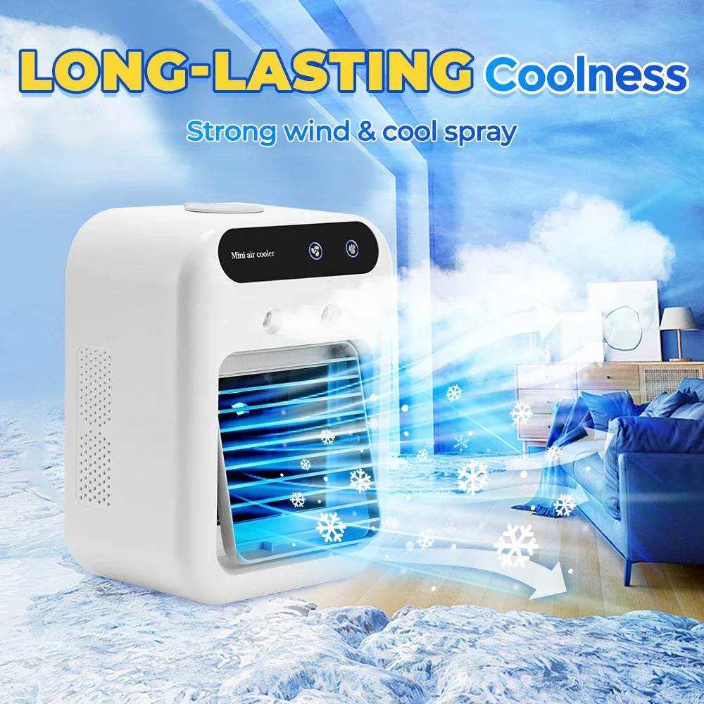 Bnf Kipas Angin Cooler Mini Fan Air Humidifier 25W 1800mAh 500ml - L7 Gambar produk Bnf Kipas Angin Cooler Mini Fan Air Humidifier 25W 1800mAh 500ml - L7 - 5