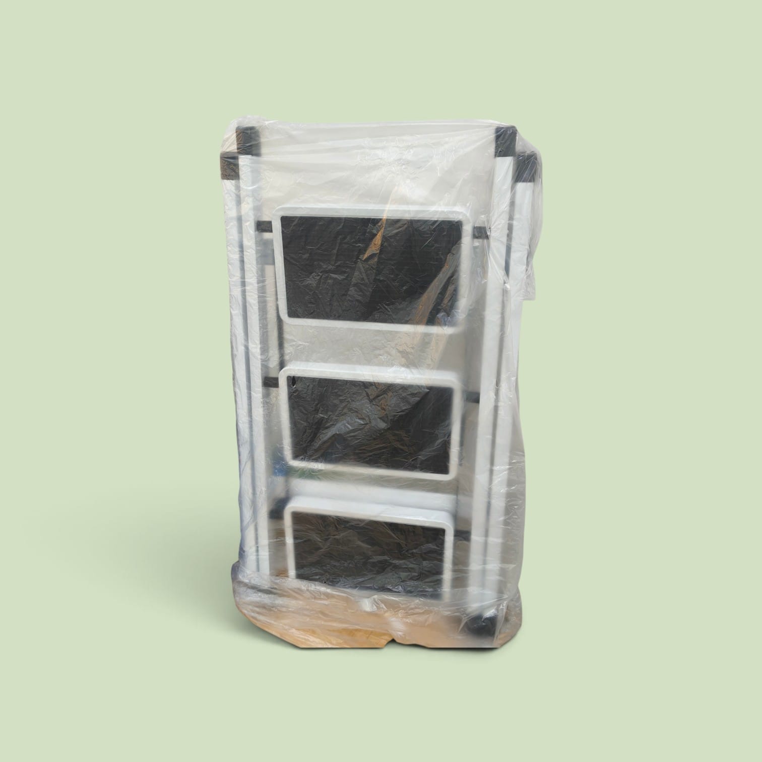 Gambar produk Clu Tangga Lipat Rumah Multifungsi Kitchen Carbon Steel 3 Tingkat - HB120 - Kemasan