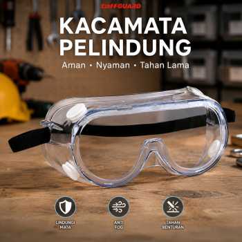 TaffGUARD Kacamata Safety Goggles Work Laboratory Eyewar Anti Fog - R101