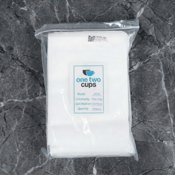 Gambar produk One Two Cups Kantong Teh Celup Kain Saringan Tea Bag Disposable 100PCS 13x18cm - M100 - Kemasan