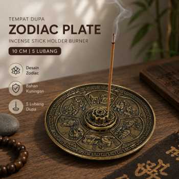 SAIJER Tempat Dupa Incense Stick Holder Burner Zodiac Plate 10cm - YN005