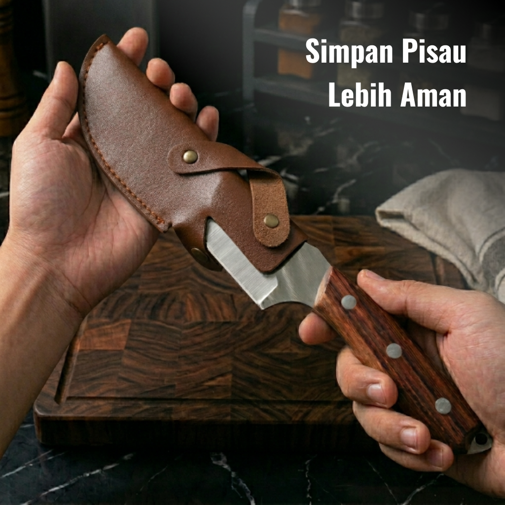Gambar produk KNIFEZER Pisau Daging Stainless Steel 4Cr13 Forged Butcher Knife - K09 - 4