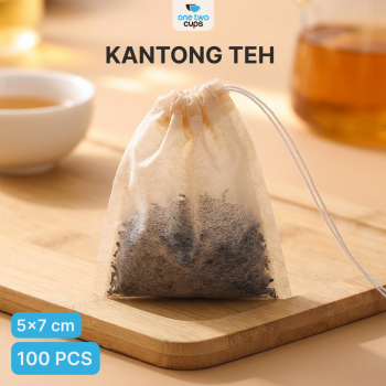 One Two Cups Kantong Teh Celup Kertas Tea Bag Disposable 100 PCS 5x7cm - M100