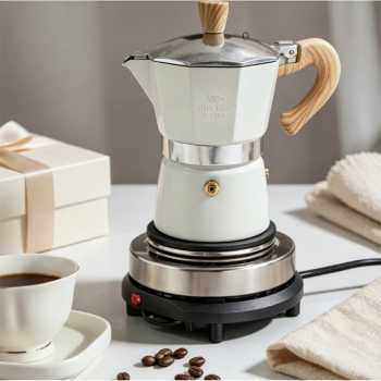 One Two Cups Moka Pot Teko Kopi Espresso Coffee 3 Cup 150ml with Base - S05