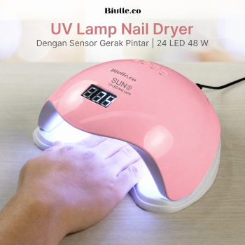 Biutte.co Pengering Kutek UV Lamp Nail Dryer Sensor LCD 24 LED 48W - SUN5
