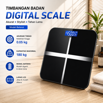 LIFEHOOD Timbangan Badan Digital Scale 0.05kg 180kg - SC-08