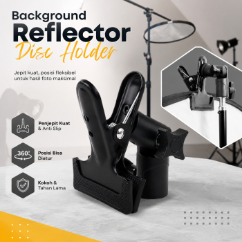Gambar produk MEKING Background Reflector Disc Holder Bracket Clamp Klip Backdrop - QM3400