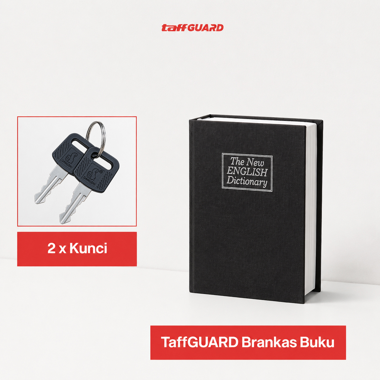 Gambar produk TaffGUARD Brankas Buku Kamus Kunci Manual Anti Maling Hidden Safe Box Kecil - KB-10L - 7