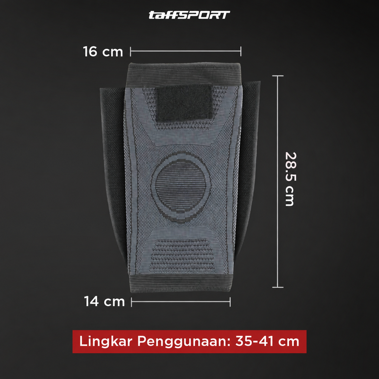 Gambar produk TaffSPORT Deker Pelindung Lutut Compression Kneepad Gym Fitness 1 PCS M - EL06 - 8