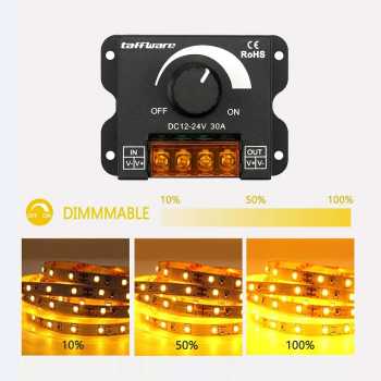 Gambar produk Taffware Dimmer Lampu LED One Color Brightness Controller 12-24V 30A - AEL30A - 4