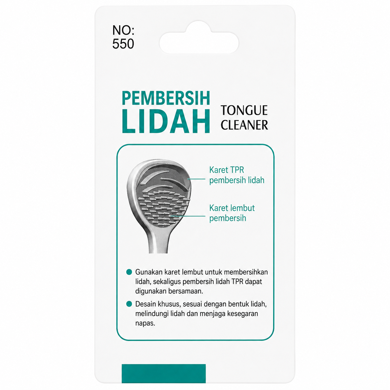 Gambar produk BANNER Pembersih Lidah Lembut Tongue Scrapper Arc Design - 550 - 1