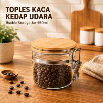 BARELLI Toples Kaca Penyimpanan Makanan Kedap Udara Buckle Storage Jar - BR100
