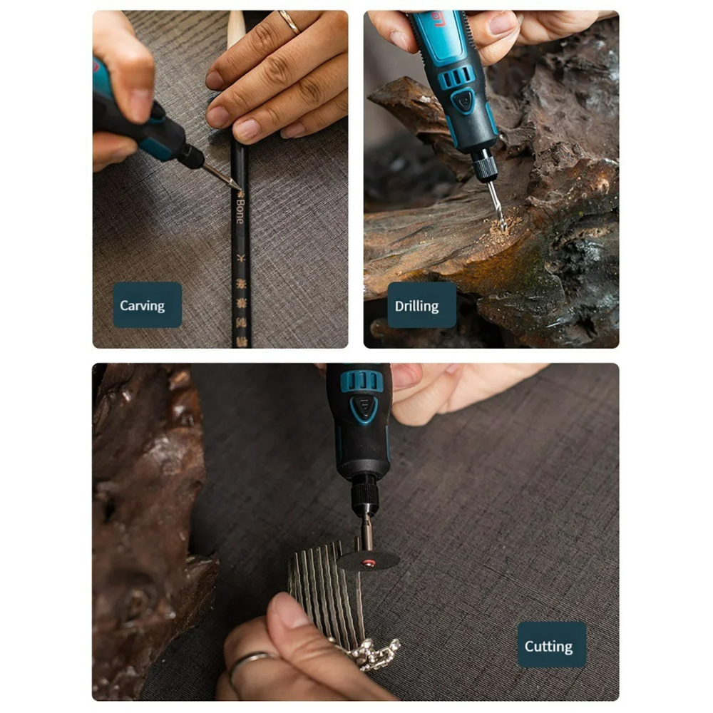 Gambar produk Longsa Bor Listrik Mini Grinder Polishing USB 3 Speed 15000 RPM 700mAh - TY-CM01 - 5
