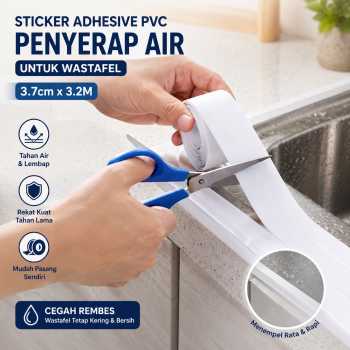 Gambar produk Sticker Adhesive PVC Penyerap Air untuk Wastafel 3.7cmx3.2M - CN1222