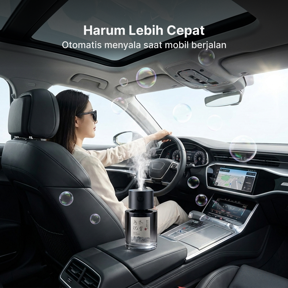 Gambar produk ELYSIAN Parfum Mobil Otomatis 3 Mode 200mAh Car Freshener 140ml Ebony Agarwood - CAS-02 - 1