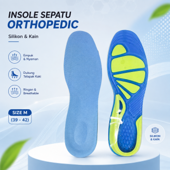 Gambar produk Faddare Insole Sepatu Orthopedic Breathable Shock Absorb Silicone M - PW002