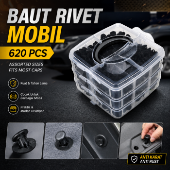 Gambar produk OTOHEROES Baut Rivet Mobil Universal Push Pin Fasteners Clip 620 PCS - CA03