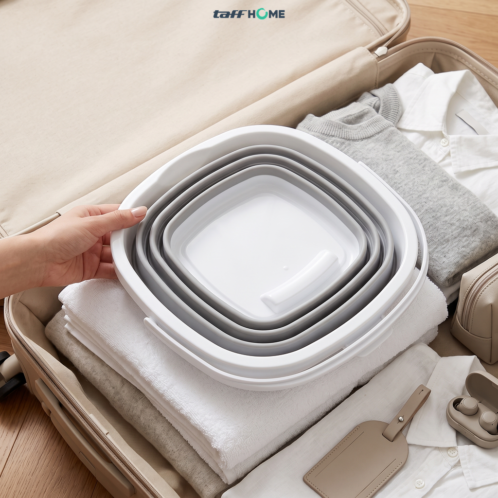 Gambar produk TaffHOME Ember Lipat Water Bucket Foldable Collapsible 10L - ST362 - 6