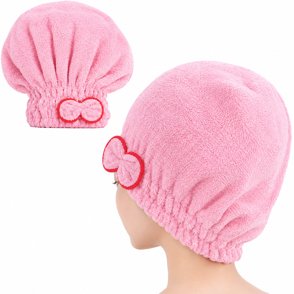 Gambar produk Anller Handuk Pengering Rambut Kepala Hair Wrap Drying Coral Fleece - FO80 - 6