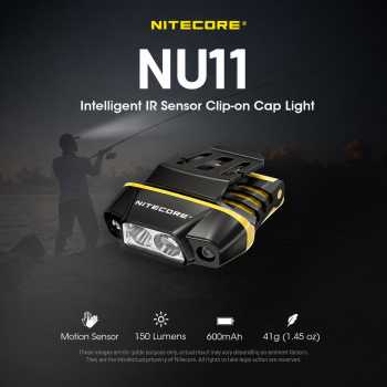 NITECORE Senter Kepala Headlamp LED Motion Sensor IPX5 150 Lumens - NU11